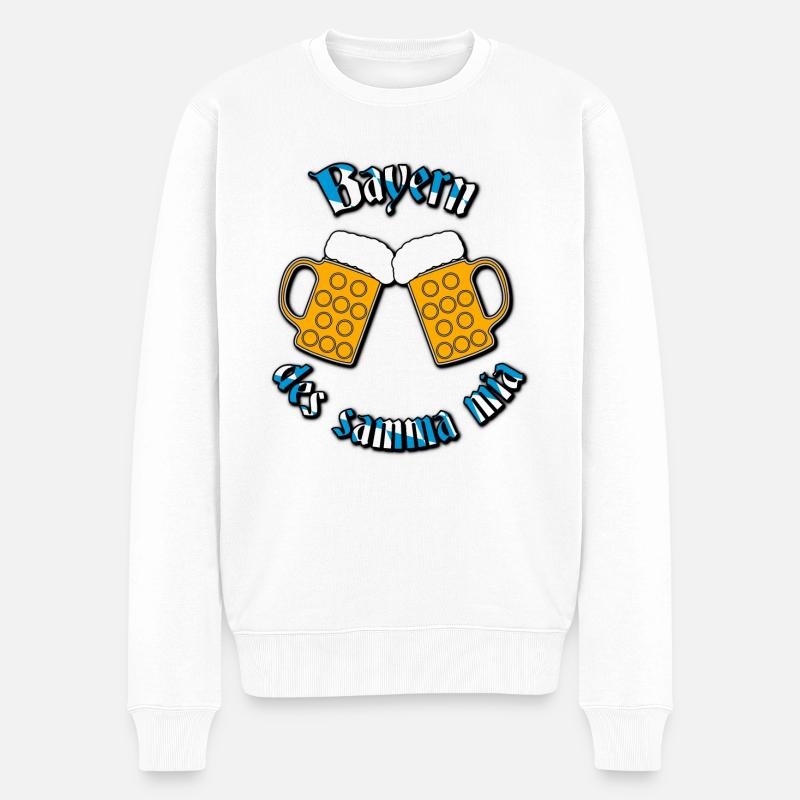 Bayern des samma mia - Männer Premium Bio Pullover - Weiß