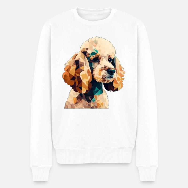 POODLE - Männer Premium Bio Pullover - Weiß