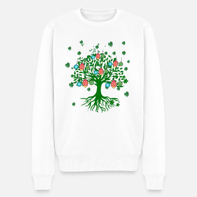 Arbre de vie, arbre de vie, Noël, Noël - Pull Premium bio Homme - blanc