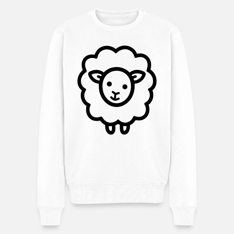 Schaf - Männer Premium Bio Pullover - Weiß