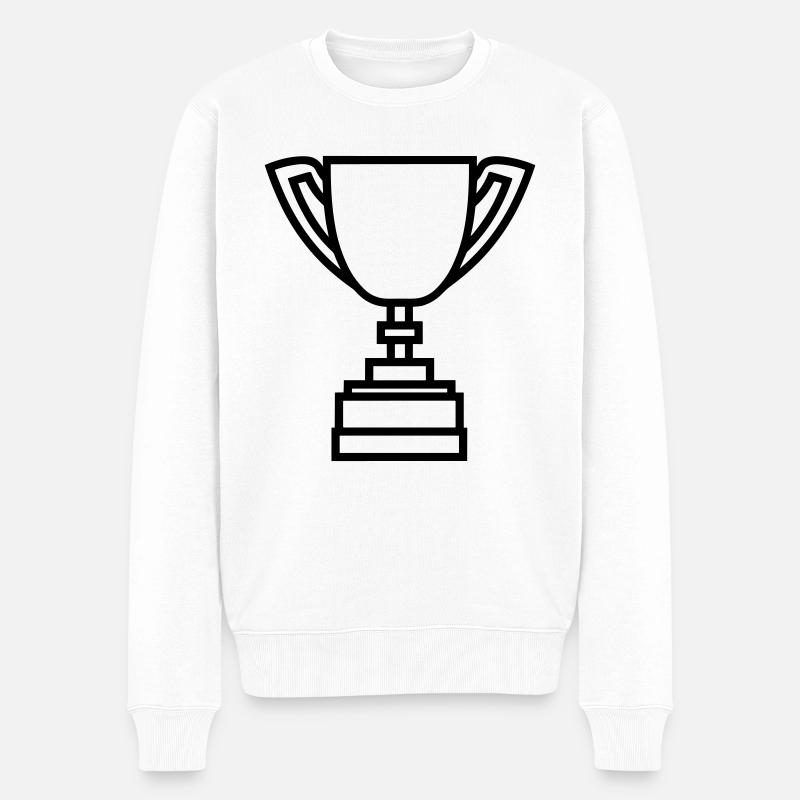 Trophäe - Männer Premium Bio Pullover - Weiß