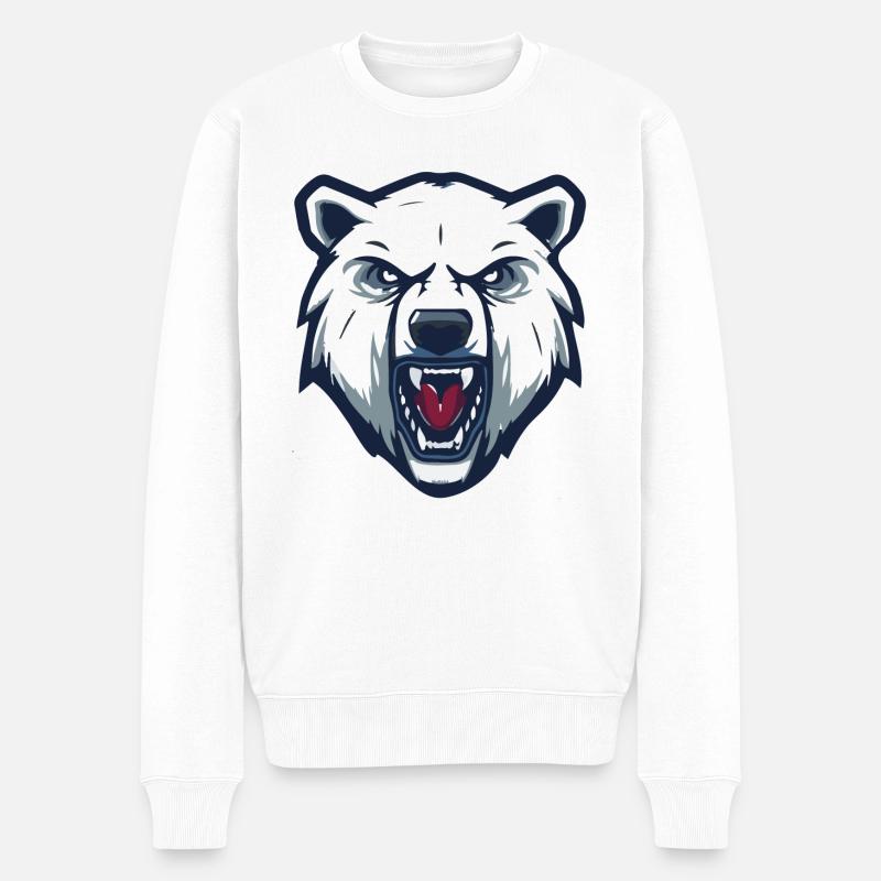 eisbär - Männer Premium Bio Pullover - Weiß