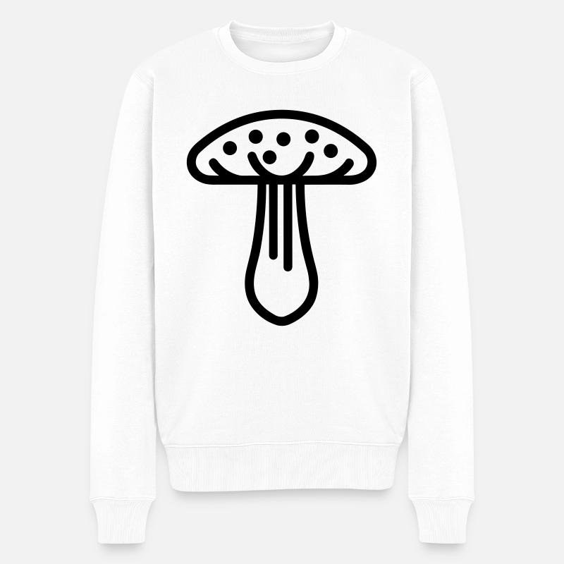 Pilz - Männer Premium Bio Pullover - Weiß