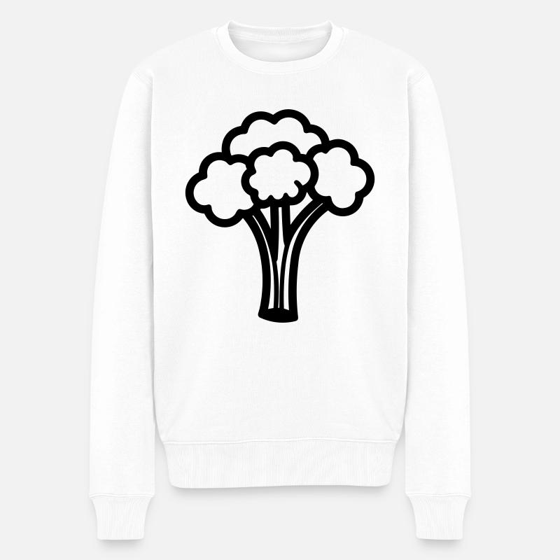 Brokkoli - Männer Premium Bio Pullover - Weiß