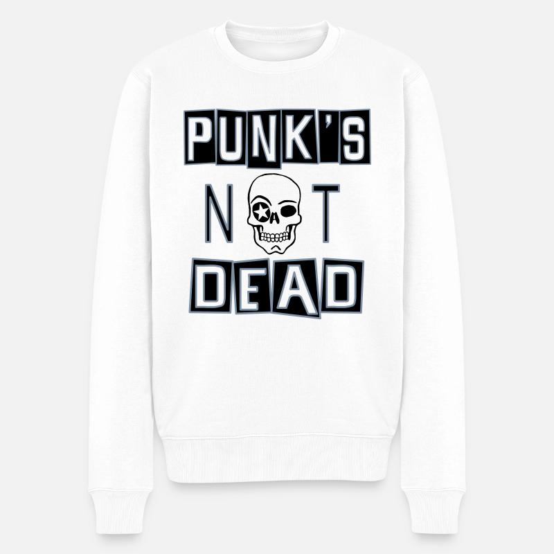 PUNK'S NOT DEAD - Pull Premium bio Homme - blanc
