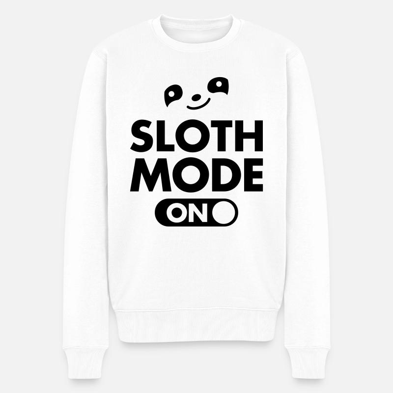 Sloth Mode (On) - Männer Premium Bio Pullover - Weiß