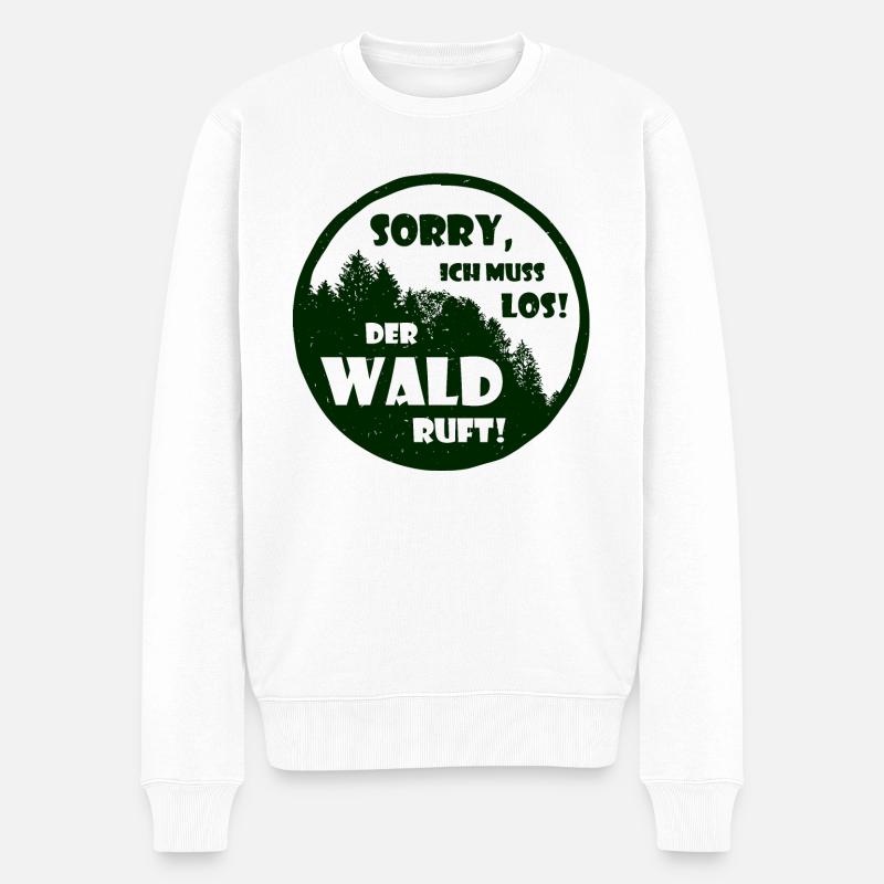 Je dois y aller! La forêt appelle! - Pull Premium bio Homme - blanc