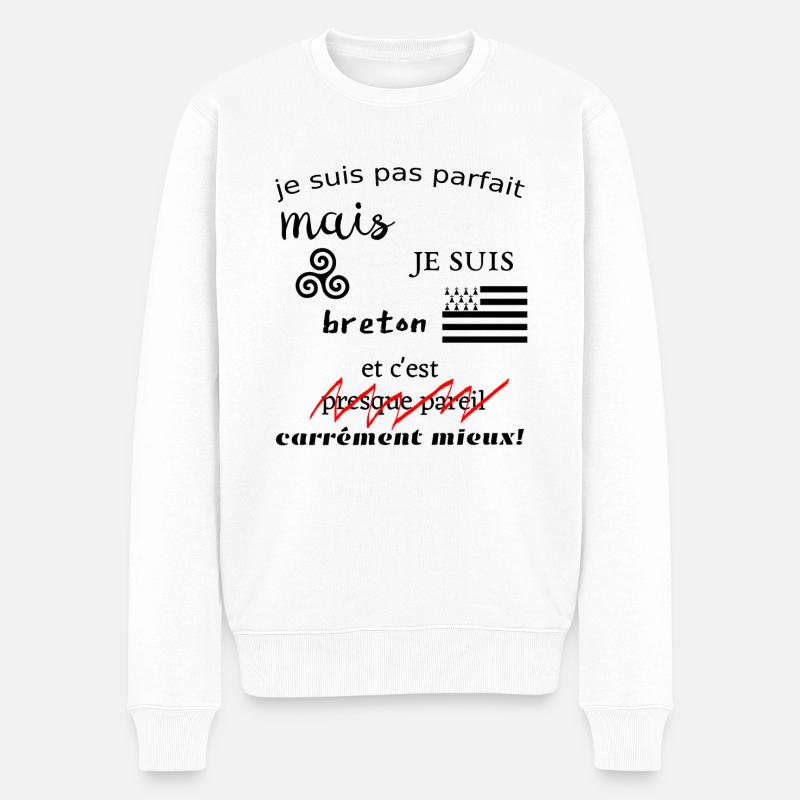 pas parfait breton - Pull Premium bio Homme - blanc