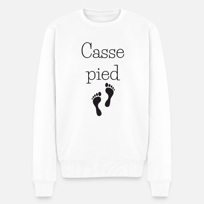 Casse pied ! 👣 - Pull Premium bio Homme - blanc