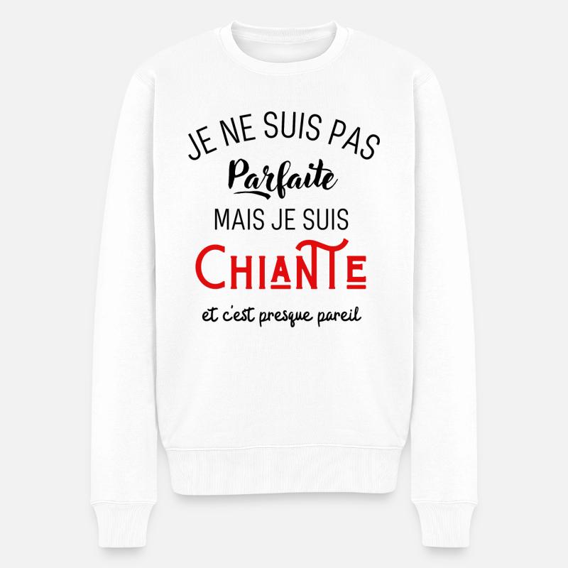 Pas parfaite mais chiante - Pull Premium bio Homme - blanc