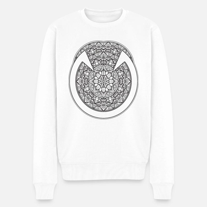 Pferd - Männer Premium Bio Pullover - Weiß