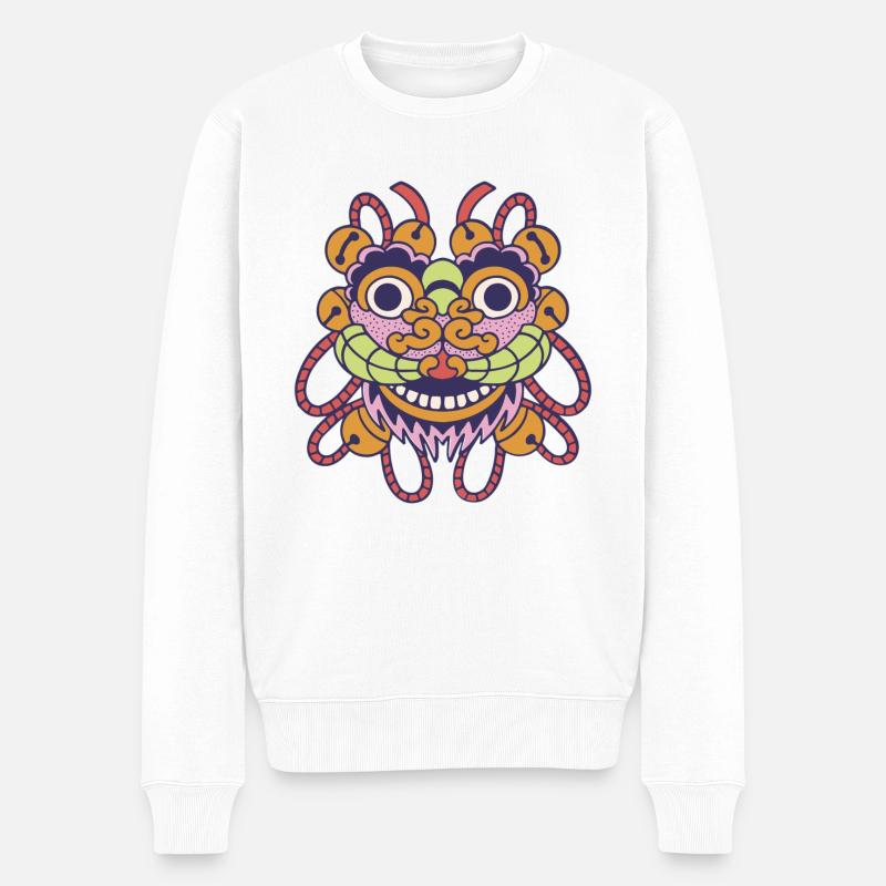 chine dragon - Pull Premium bio Homme - blanc