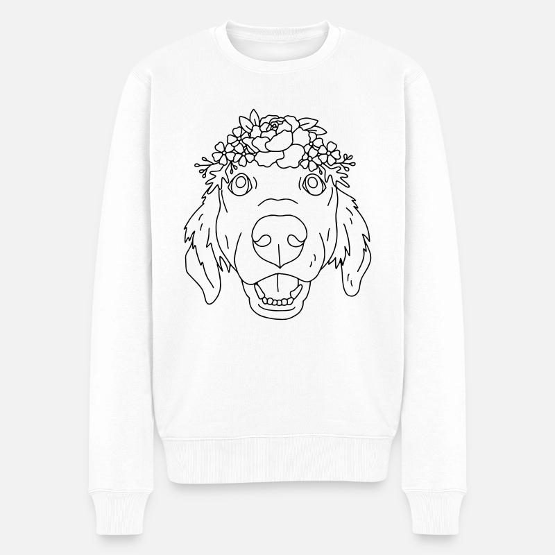 chien - Pull Premium bio Homme - blanc