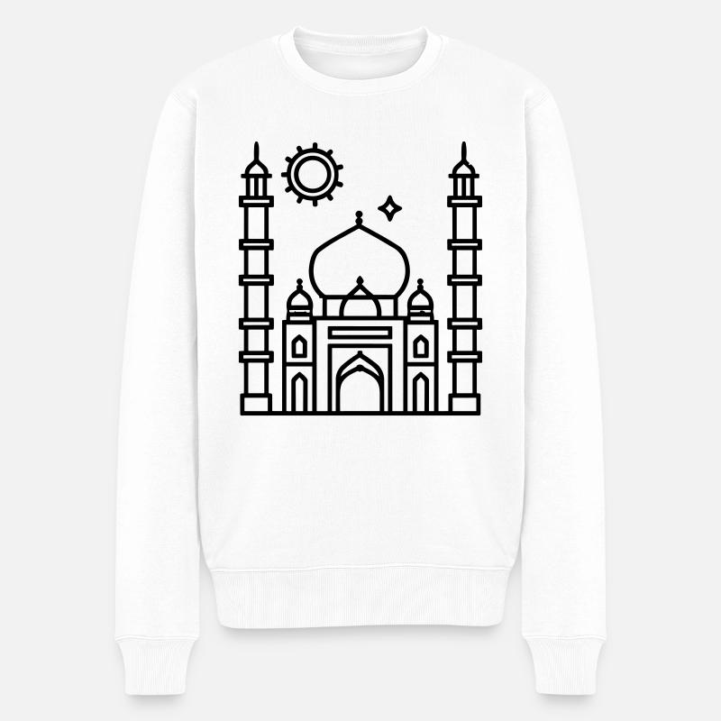 Moschee - Männer Premium Bio Pullover - Weiß