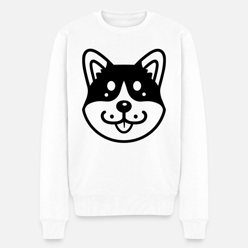 Chien - Pull Premium bio Homme - blanc