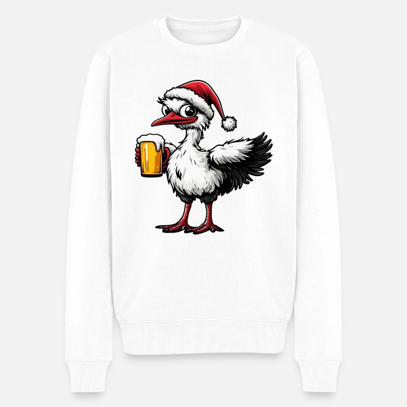 Bouquet Bière de Noël - Pull Premium bio Homme - blanc