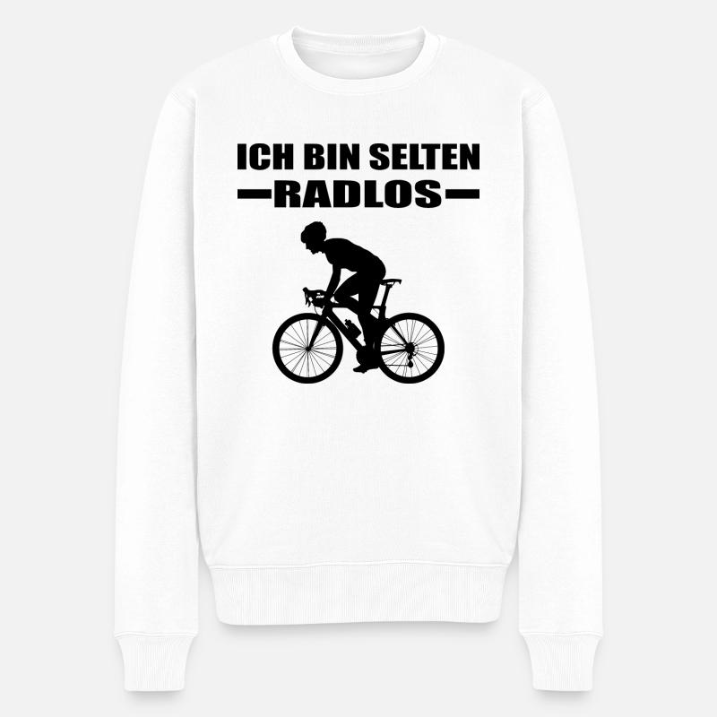 Fahrrad - Männer Premium Bio Pullover - Weiß