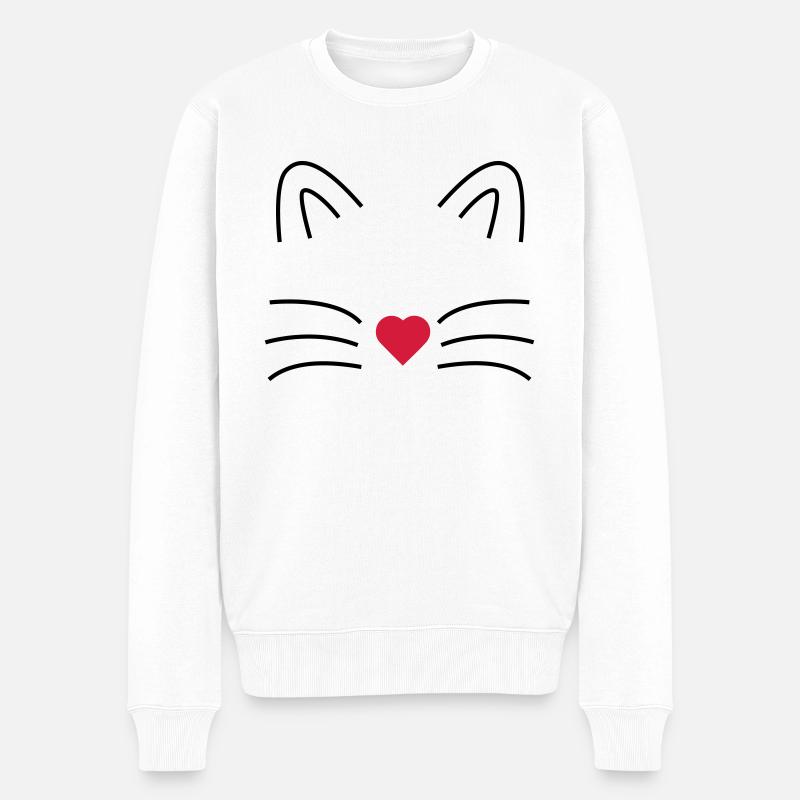 Chat - Pull Premium bio Homme - blanc