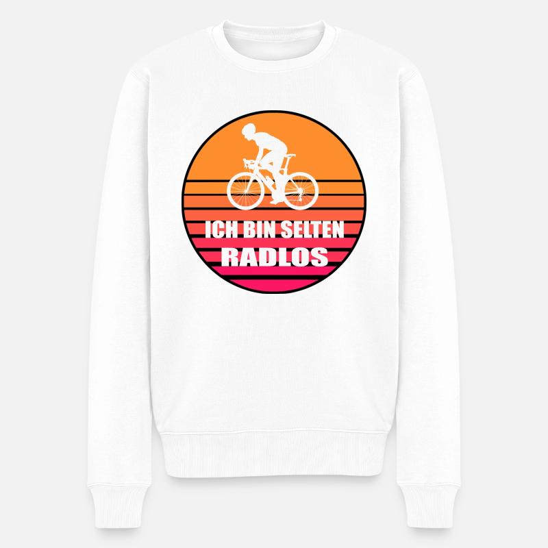 Fahrrad - Männer Premium Bio Pullover - Weiß