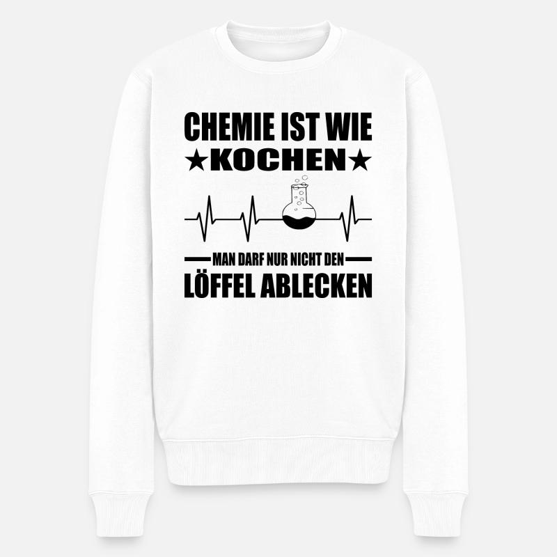 Chemie - Männer Premium Bio Pullover - Weiß