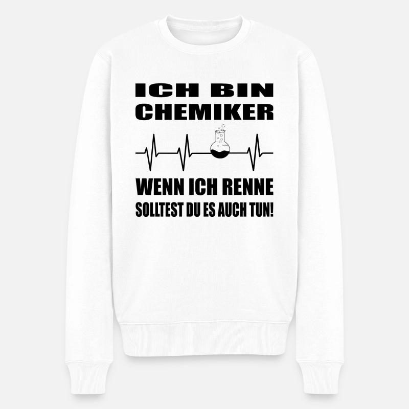 Chemie - Männer Premium Bio Pullover - Weiß