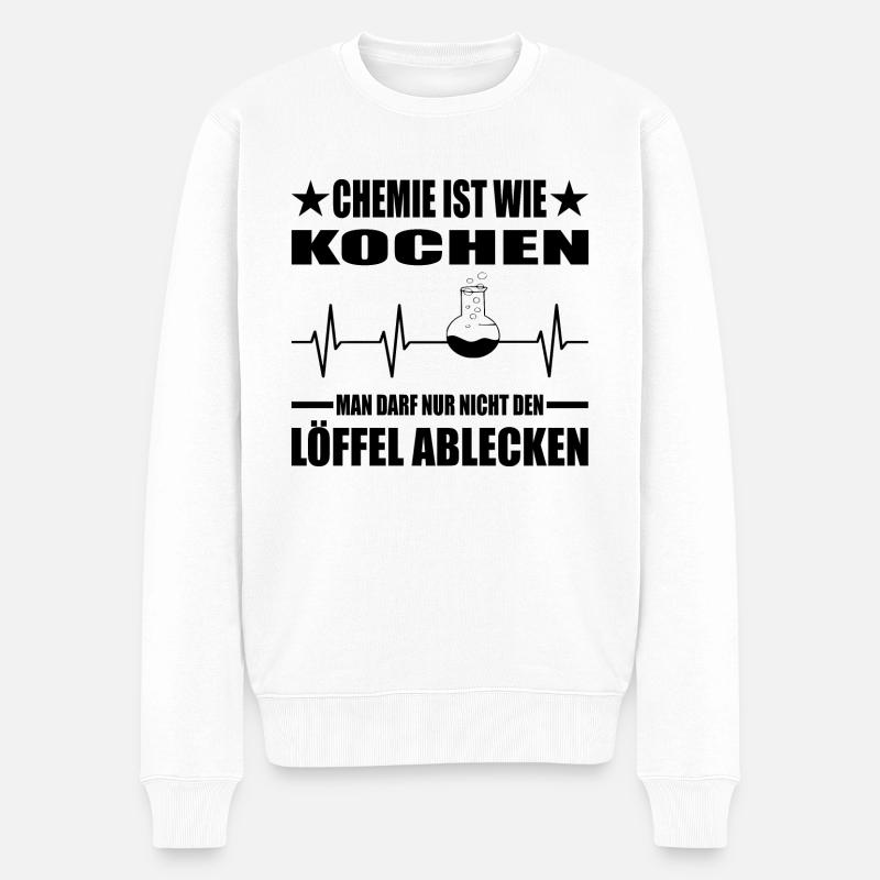 Chemie - Männer Premium Bio Pullover - Weiß