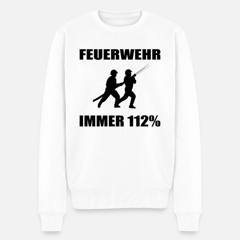 Feuerwehr - Männer Premium Bio Pullover - Weiß