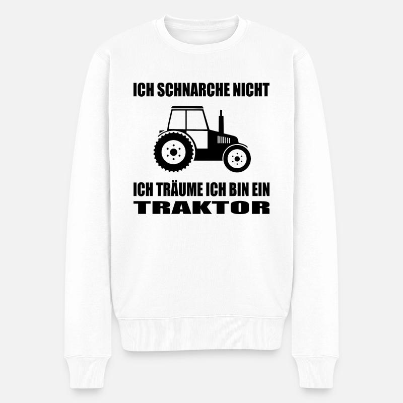 Traktor - Männer Premium Bio Pullover - Weiß