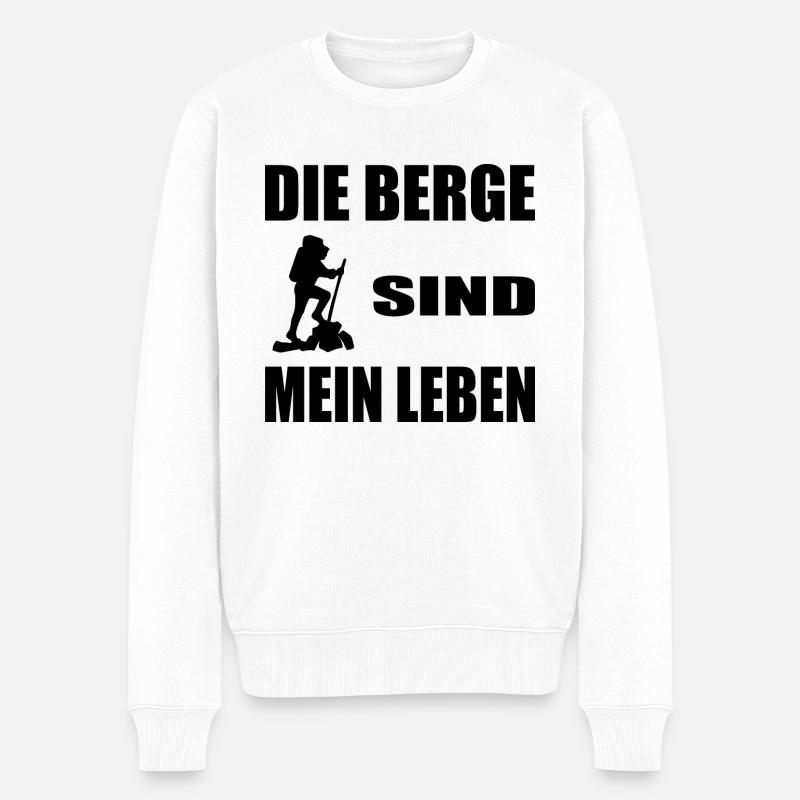 Wandern - Männer Premium Bio Pullover - Weiß