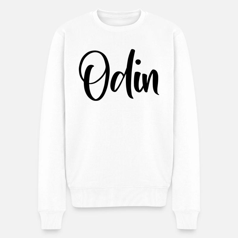 Name - Odin - Männer Premium Bio Pullover - Weiß