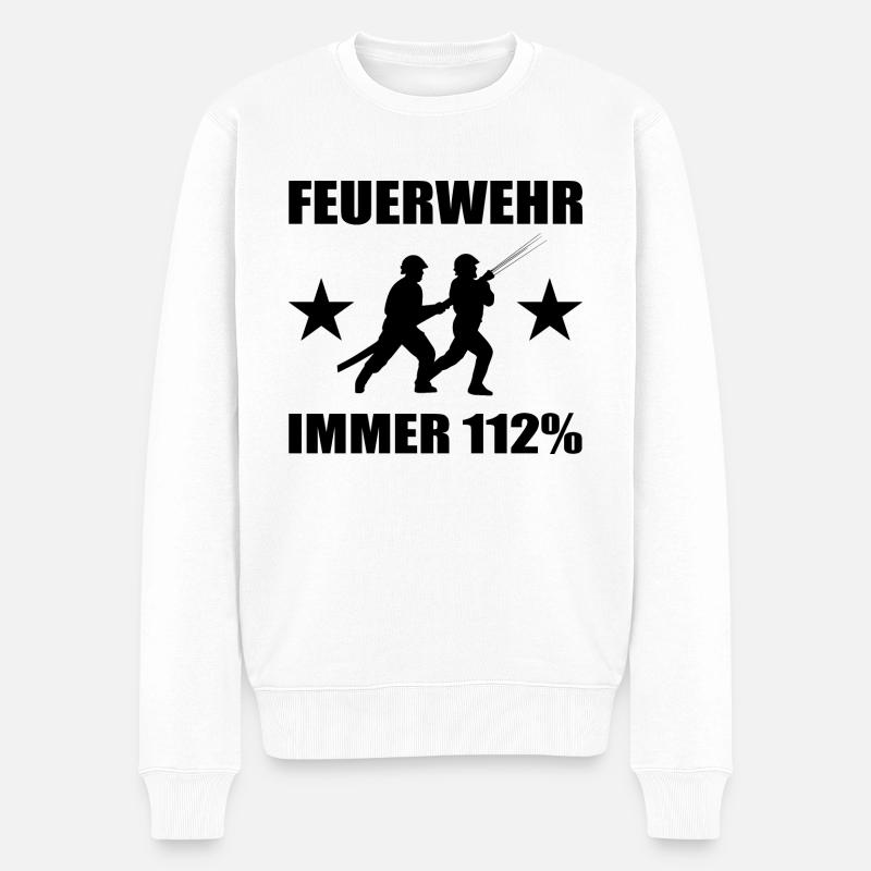 Feuerwehr - Männer Premium Bio Pullover - Weiß
