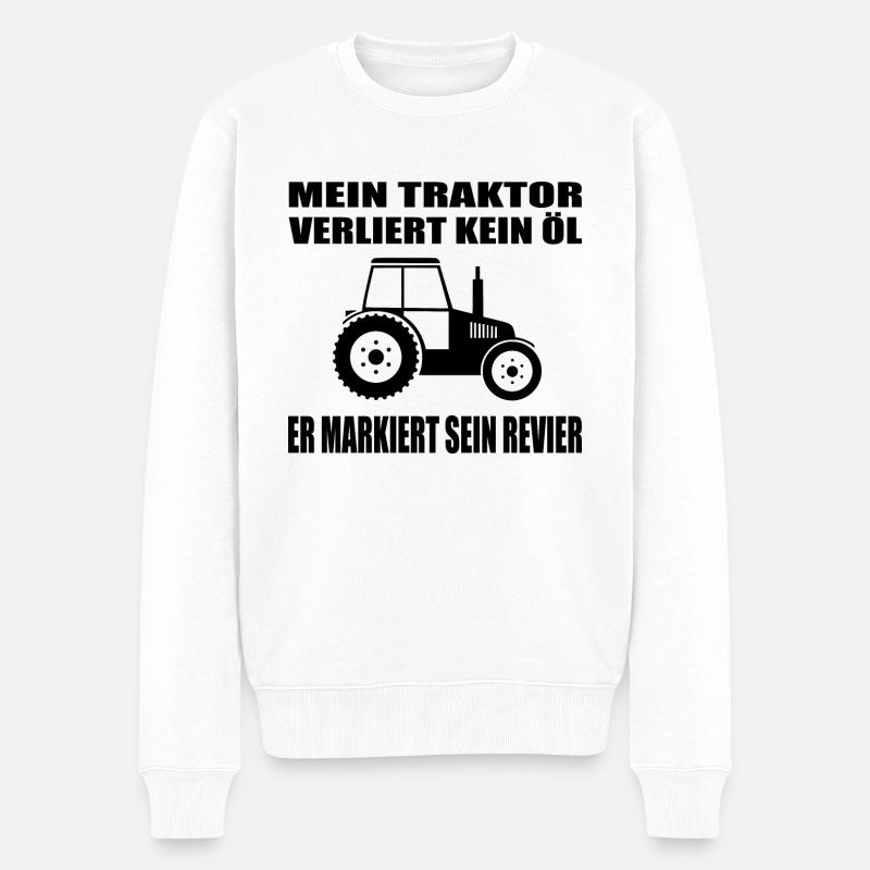 Traktor - Männer Premium Bio Pullover - Weiß