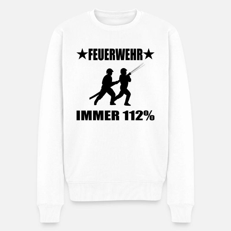Feuerwehr - Männer Premium Bio Pullover - Weiß