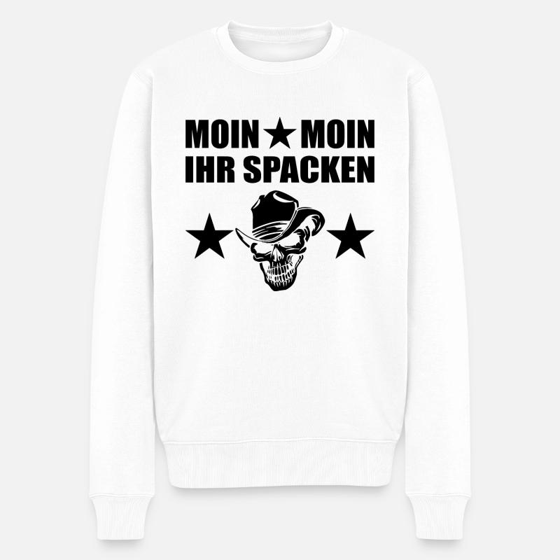 Moin - Männer Premium Bio Pullover - Weiß