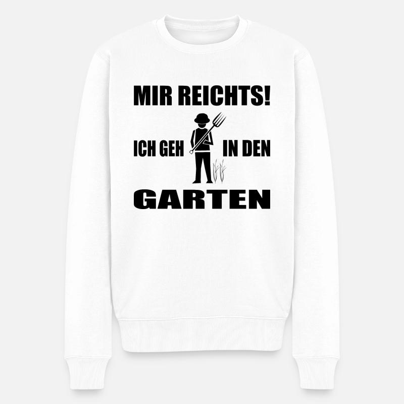 Garten - Männer Premium Bio Pullover - Weiß