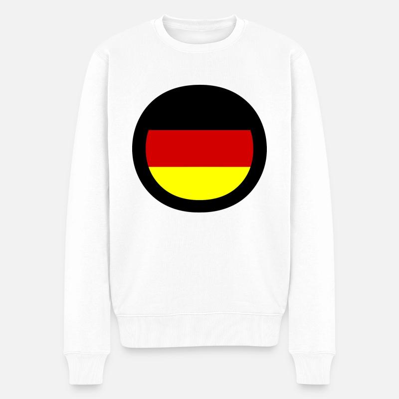 Deusche Flagge - Männer Premium Bio Pullover - Weiß