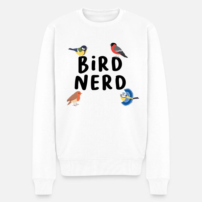 Bird Nerd - Männer Premium Bio Pullover - Weiß