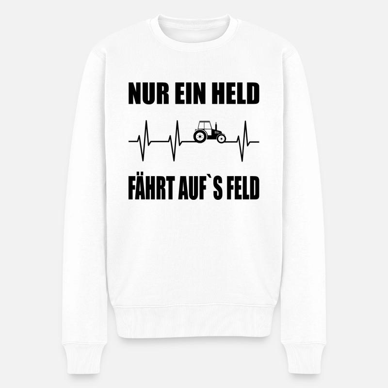 Traktor - Männer Premium Bio Pullover - Weiß