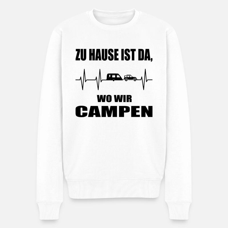 camping - Männer Premium Bio Pullover - Weiß