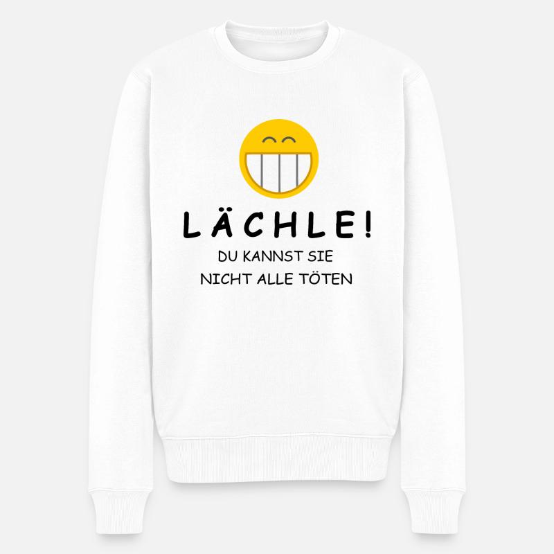 Spruch - Männer Premium Bio Pullover - Weiß