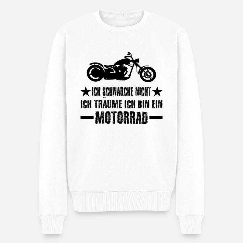 Motorrad - Männer Premium Bio Pullover - Weiß