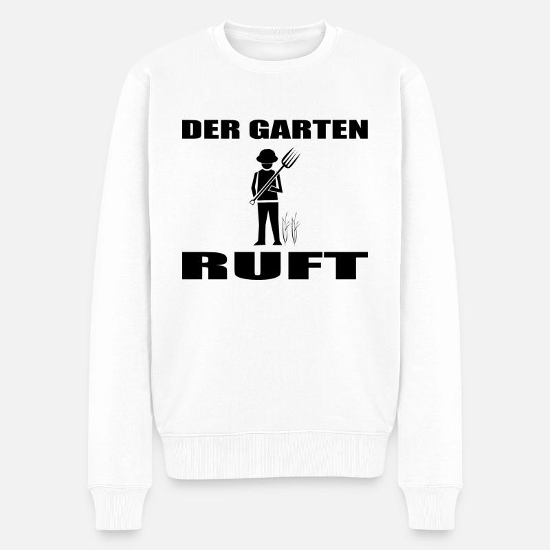 Garten - Männer Premium Bio Pullover - Weiß