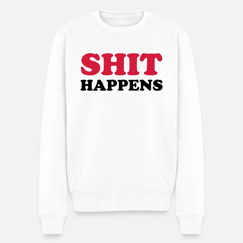 MERDE SE - Pull Premium bio Homme - blanc