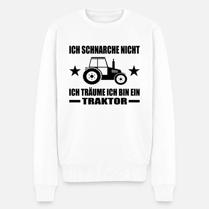 Traktor - Männer Premium Bio Pullover - Weiß
