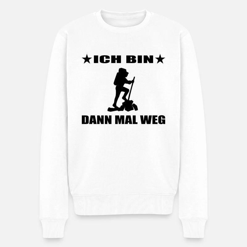 Wandern - Männer Premium Bio Pullover - Weiß