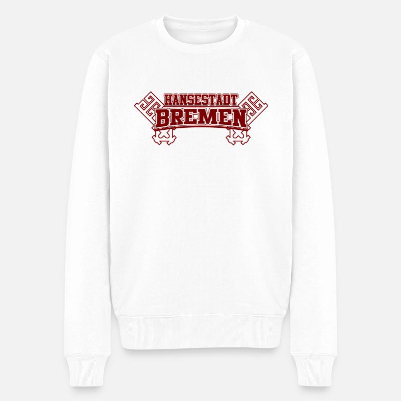 Hansestadt Bremen - Männer Premium Bio Pullover - Weiß