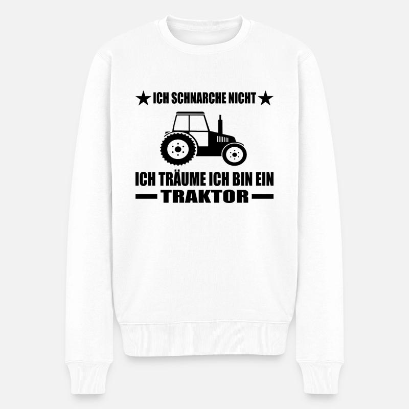 Traktor - Männer Premium Bio Pullover - Weiß