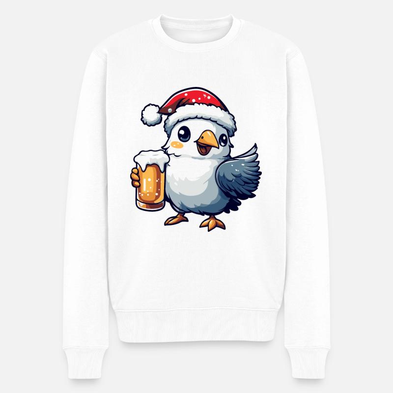 Dove Bird Bière Noël Noël - Pull Premium bio Homme - blanc