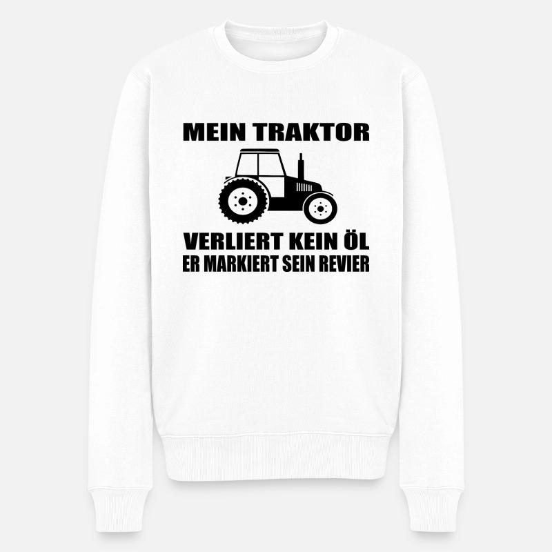 Traktor - Männer Premium Bio Pullover - Weiß