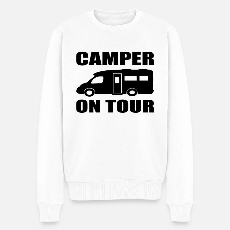 camping - Männer Premium Bio Pullover - Weiß